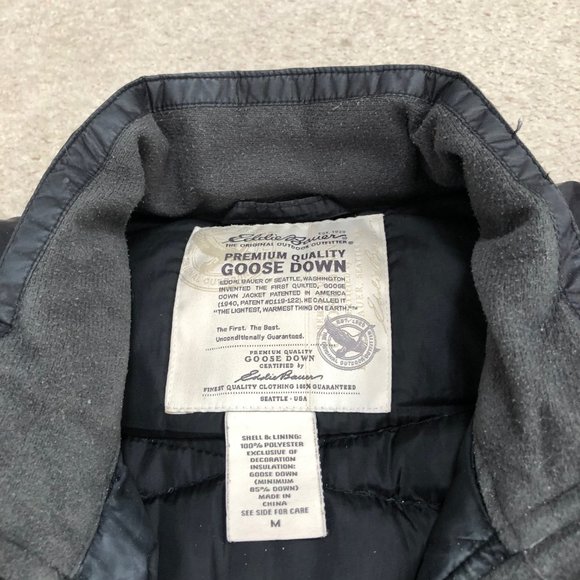 Eddie Bauer Goose Down Jacket Women's size Medium + Swarovs Heart Button Covers - Picture 4 of 10